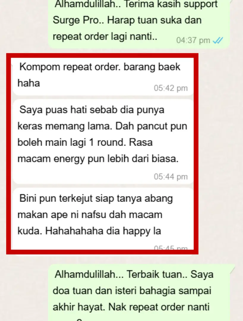 Hasil pengguna